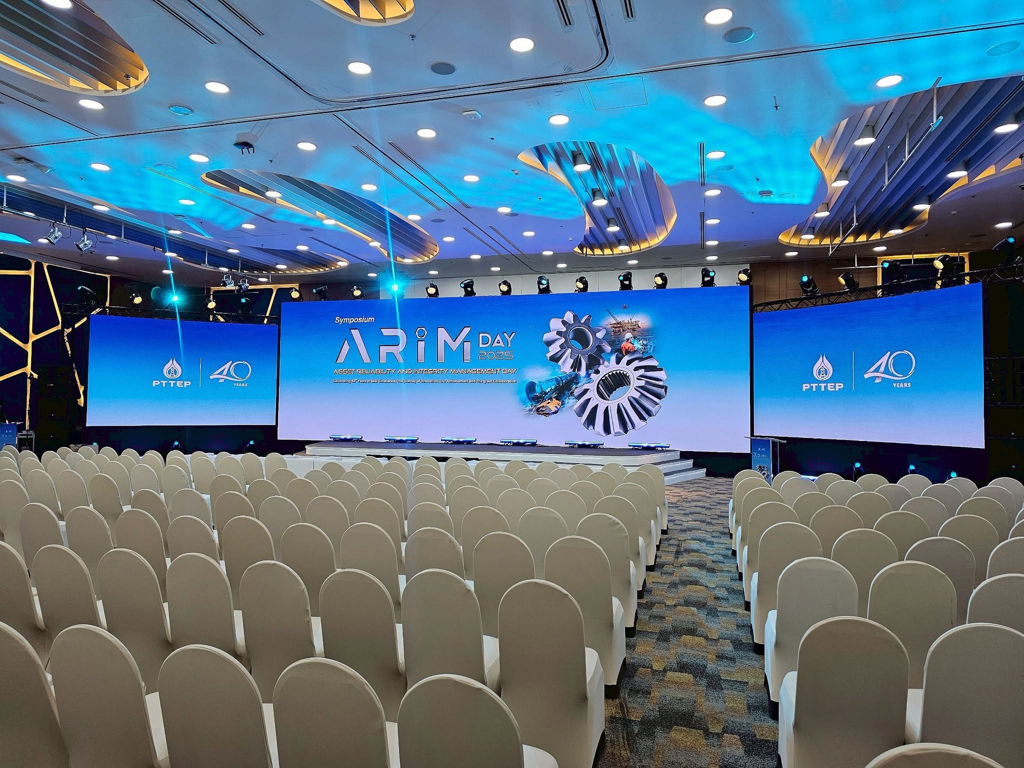 ARiM Day 2025 corporate symposium LED display installation